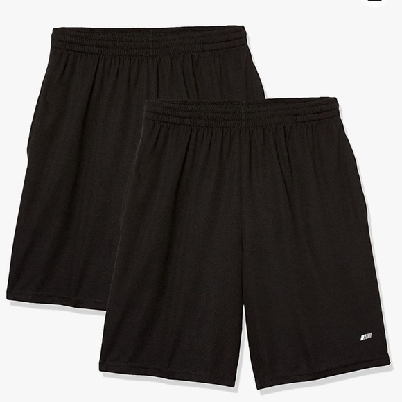 Amazon Essentials Men's Performance Black Tech Loose-Fit Drawstring Shorts S - Picture 4 of 8
